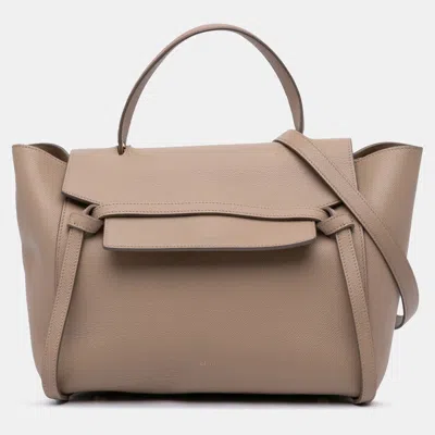 Pre-owned Celine Brown Mini Leather Belt Bag Satchel