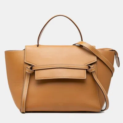 Pre-owned Celine Brown Mini Smooth Calfskin Belt Bag