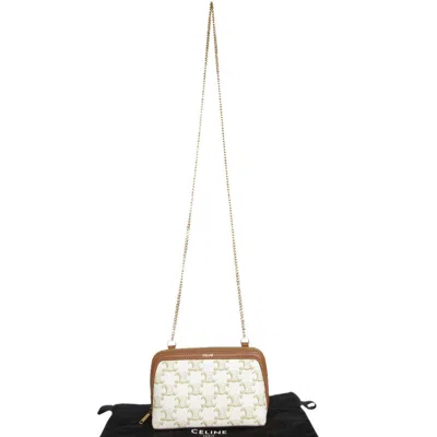 Pre-owned Celine Brown Off-white Pvc Leather Shoulder Bag () In Brown, Off-white