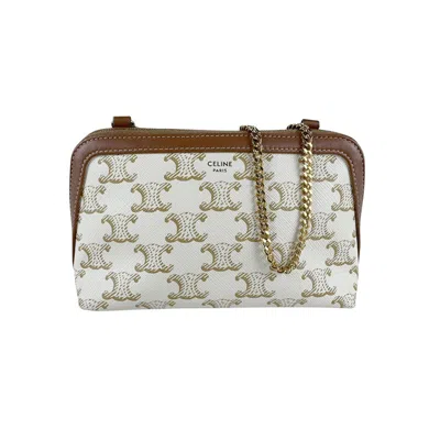Pre-owned Celine Brown Off-white Pvc Shoulder Bag ()