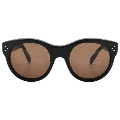 Celine Brown Oval Ladies Sunglasses Cl40170i 01e 53 In Multi