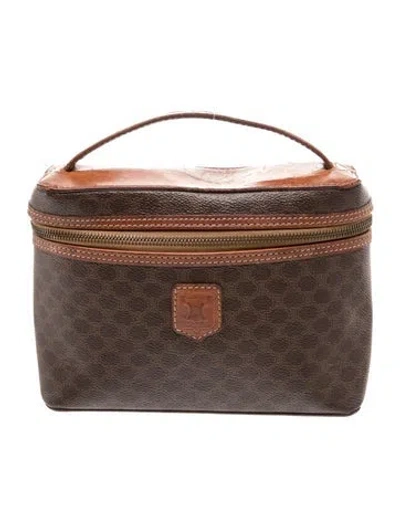 Pre-owned Celine Brown Patterned Cosmetic Bag