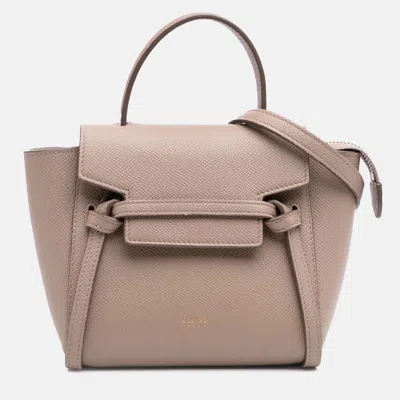 Pre-owned Celine Brown Pico Grained Calfskin Belt Bag