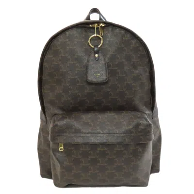 Pre-owned Celine Brown Pvc Backpack ()