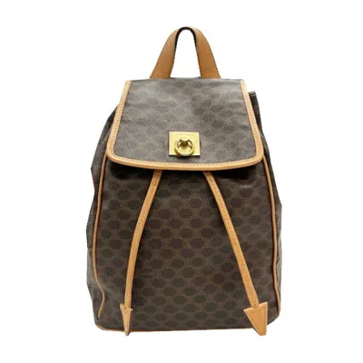 Pre-owned Celine Brown Pvc Backpack ()