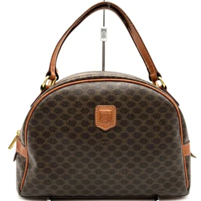 Pre-owned Celine Brown Pvc Boston Bag Handbag ()