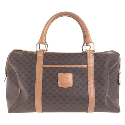 Pre-owned Celine Brown Pvc Boston Bag Handbag ()