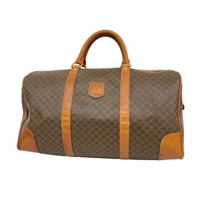 Pre-owned Celine Brown Pvc Boston Bag ()