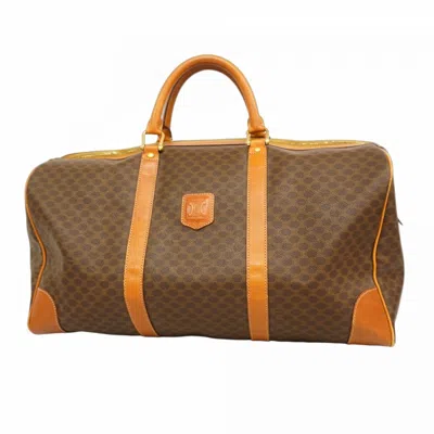 Pre-owned Celine Brown Pvc Boston Bag ()