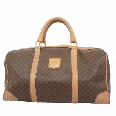 Pre-owned Celine Brown Pvc Boston Bag ()