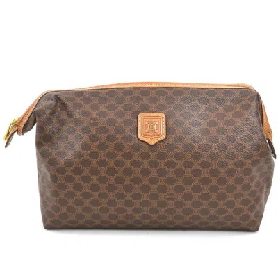 Pre-owned Celine Brown Pvc Clutch Bag Pouch ()