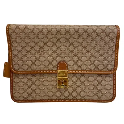 Pre-owned Celine Brown Pvc Clutch Bag Pouch ()