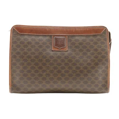 Pre-owned Celine Brown Pvc Clutch Bag ()