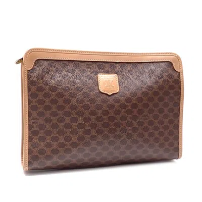 Pre-owned Celine Brown Pvc Clutch Bag ()