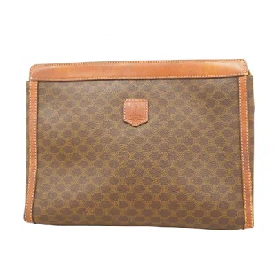 Pre-owned Celine Brown Pvc Clutch Bag ()