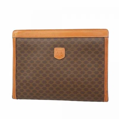 Pre-owned Celine Brown Pvc Clutch Bag ()