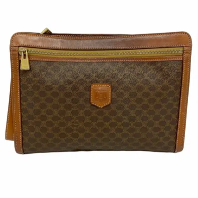 Pre-owned Celine Brown Pvc Clutch Bag ()