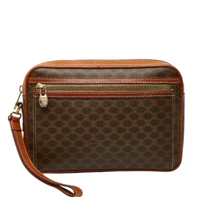 Pre-owned Celine Brown Pvc Clutch Bag ()