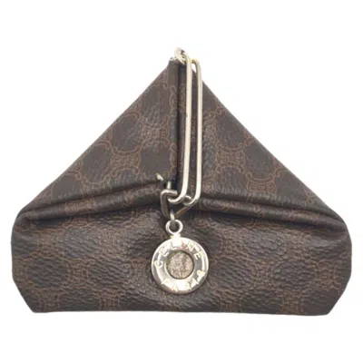 Pre-owned Celine Brown Pvc Coin Purse/coin Case ()