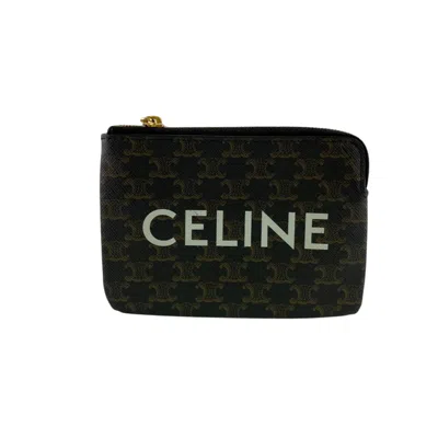 Pre-owned Celine Brown Pvc Coin Purse/coin Case ()
