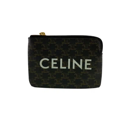 Pre-owned Celine Brown Pvc Coin Purse/coin Case ()