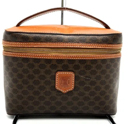 Pre-owned Celine Brown Pvc Handbag Pouch Vanity Bag ()