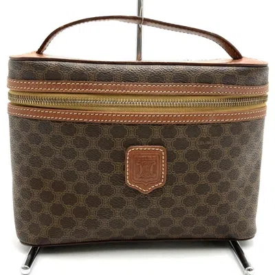 Pre-owned Celine Brown Pvc Handbag Pouch Vanity Bag ()