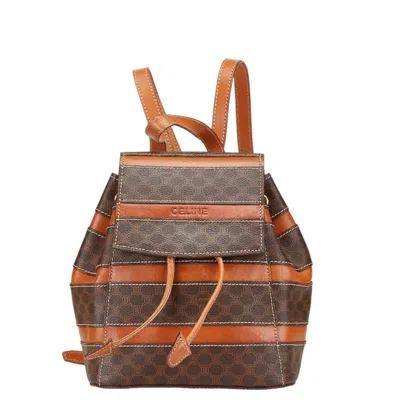 Pre-owned Celine Brown Pvc Leather Backpack ()