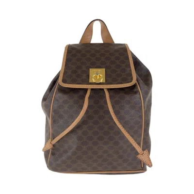 Pre-owned Celine Brown Pvc Leather Backpack ()