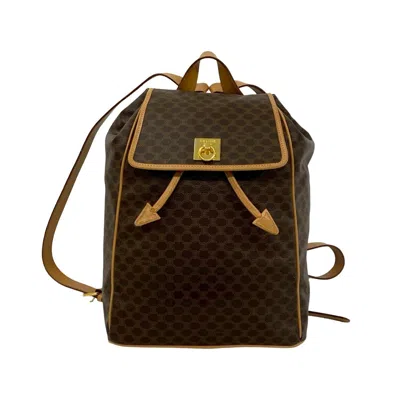 Pre-owned Celine Brown Pvc Leather Backpack ()
