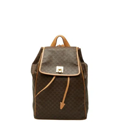 Pre-owned Celine Brown Pvc Leather Backpack ()