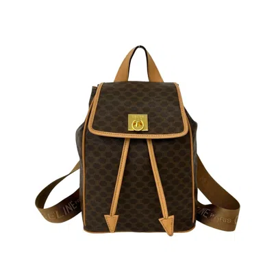 Pre-owned Celine Brown Pvc Leather Backpack ()