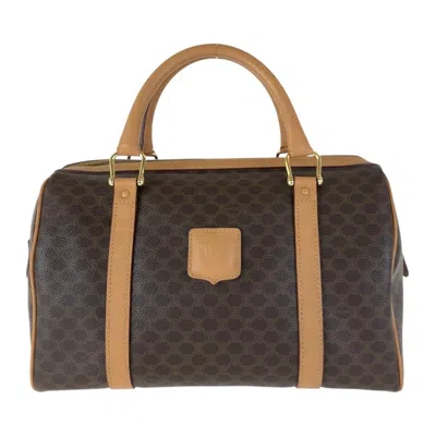 Pre-owned Celine Brown Pvc Leather Boston Bag Handbag ()