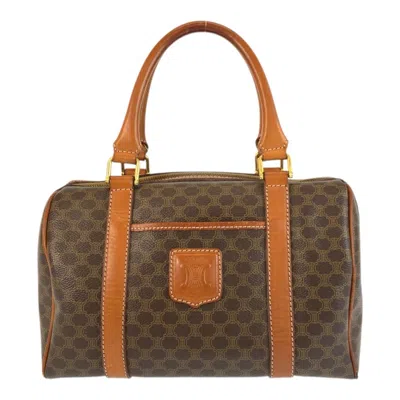 Pre-owned Celine Brown Pvc Leather Boston Bag Handbag ()