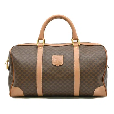 Pre-owned Celine Brown Pvc Leather Boston Bag ()