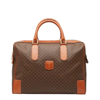 Pre-owned Celine Brown Pvc Leather Boston Bag ()