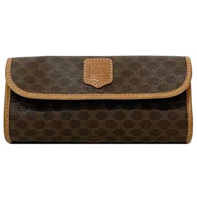 Pre-owned Celine Brown Pvc Leather Clutch Bag Pouch ()