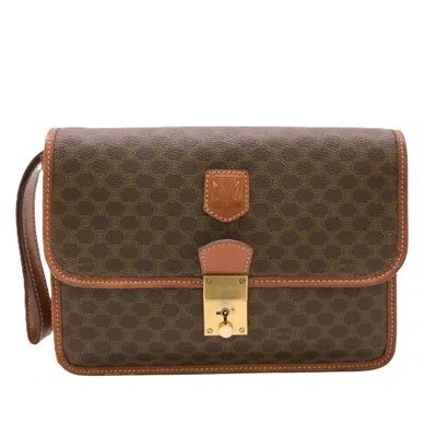 Pre-owned Celine Brown Pvc Leather Clutch Bag ()