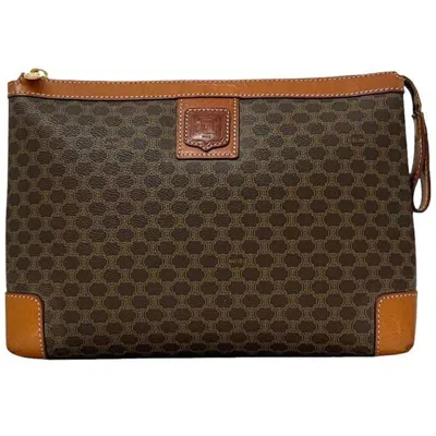 Pre-owned Celine Brown Pvc Leather Clutch Bag ()