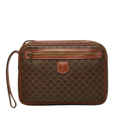 Pre-owned Celine Brown Pvc Leather Clutch Bag ()