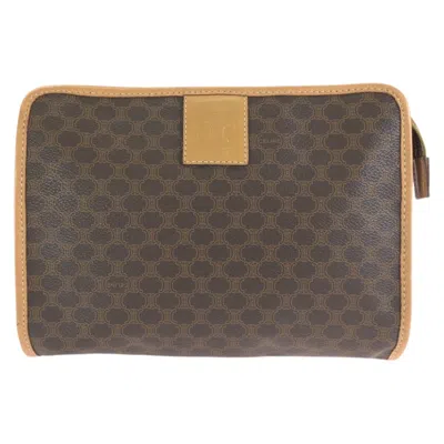 Pre-owned Celine Brown Pvc Leather Clutch Bag ()