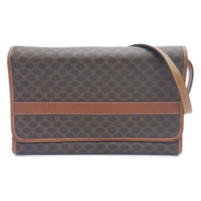 Pre-owned Celine Brown Pvc Leather Clutch Bag Shoulder Bag ()
