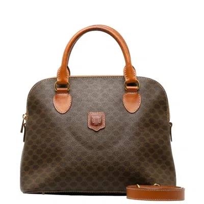 Pre-owned Celine Brown Pvc Leather Handbag Shoulder Bag ()