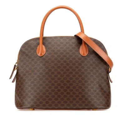 Pre-owned Celine Brown Pvc Leather Handbag Shoulder Bag ()