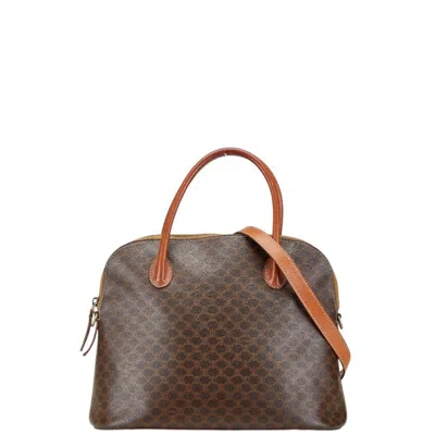 Pre-owned Celine Brown Pvc Leather Handbag Shoulder Bag ()