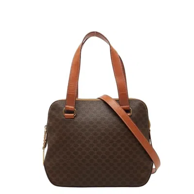 Pre-owned Celine Brown Pvc Leather Handbag Shoulder Bag ()