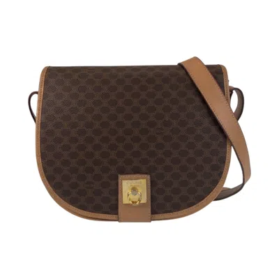 Pre-owned Celine Brown Pvc Leather Pochette Shoulder Bag ()