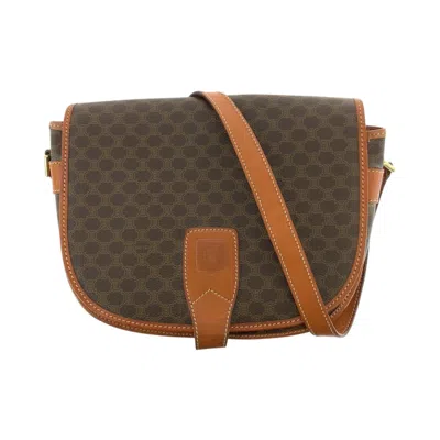Pre-owned Celine Brown Pvc Leather Pochette Shoulder Bag ()