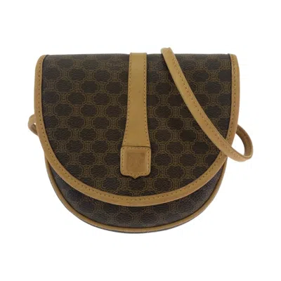 Pre-owned Celine Brown Pvc Leather Pochette Shoulder Bag ()
