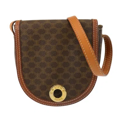 Pre-owned Celine Brown Pvc Leather Pochette Shoulder Bag ()